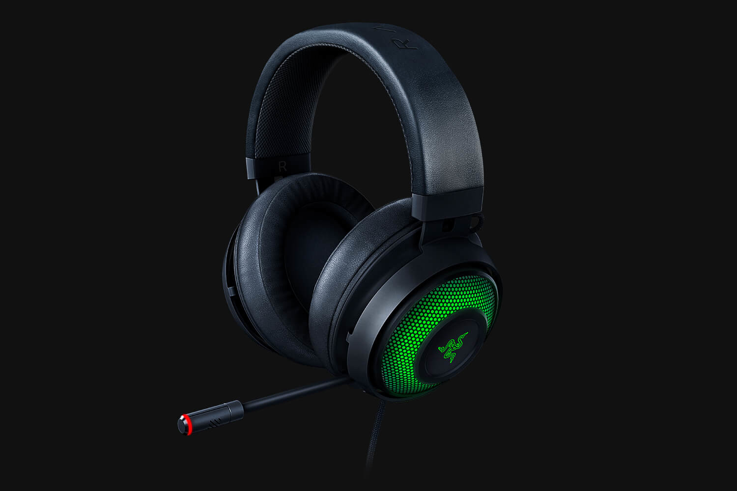 Razer Kraken Ultimate Gaming Headset 360° Surround-Sound USB ANC Chroma RGB for PC Black/Green