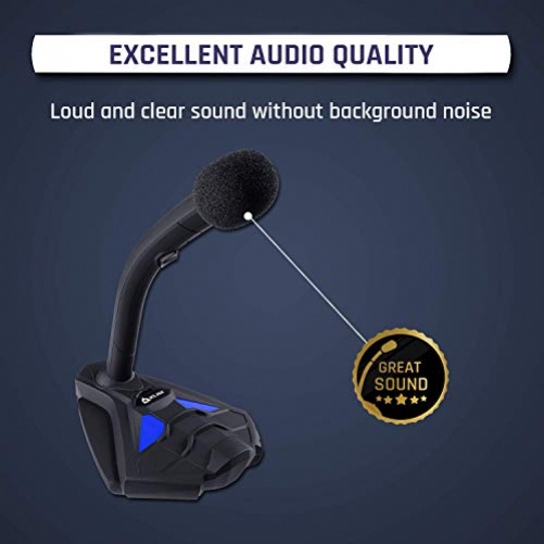 KLIM Voice V2 Desktop Mikrofon PC & MacOS & PS4 schwarz/blau