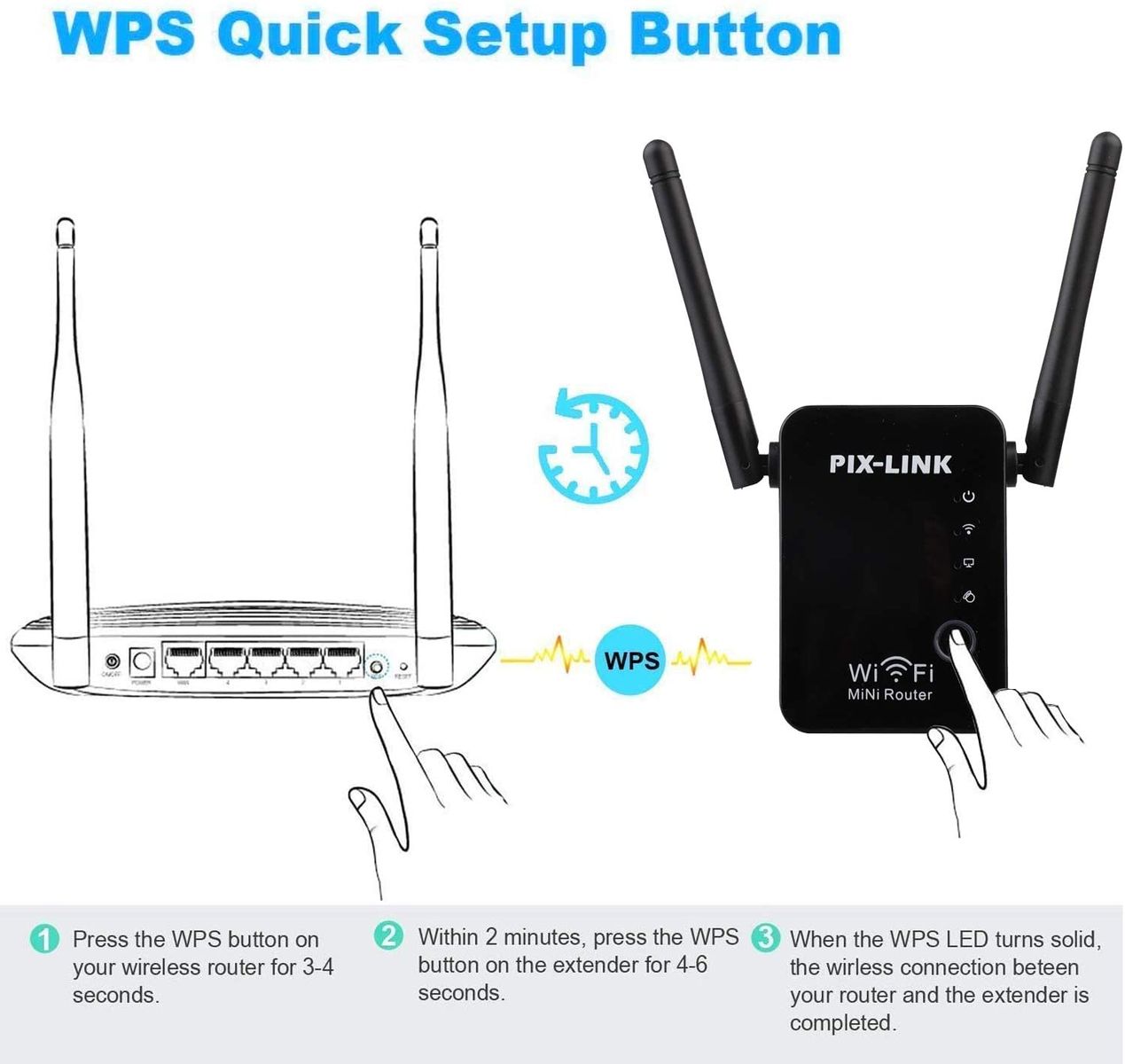 FOLME Wi-Fi Extender Wireless 2 4GHz 300Mbps Network Booster Router AP Mode