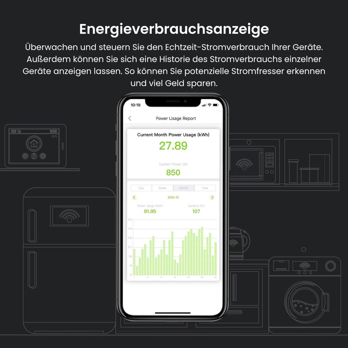 Tenda WLAN Smart Steckdose SP9 16A Wi-Fi Plug Energieverbrauchsanzeige App- Sprachsteuerung Alexa & Google home  Timer AwayModus Kinderschutz 2er pack Nur 2.4GHz Wi-Fi Energieverbrauchsanzeige 2er Pack 16a