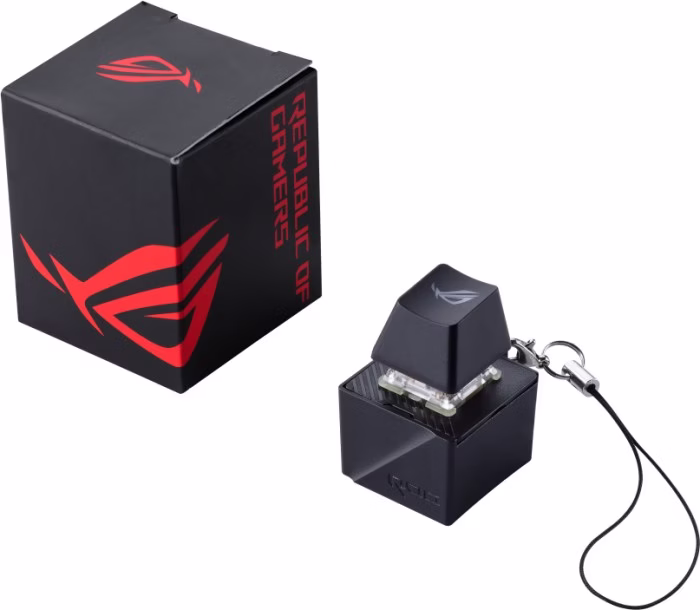 ASUS ROG OH101 Gaming Keycaps, Ersatz-Tastenkappen für mechanische Switches, Schwarz