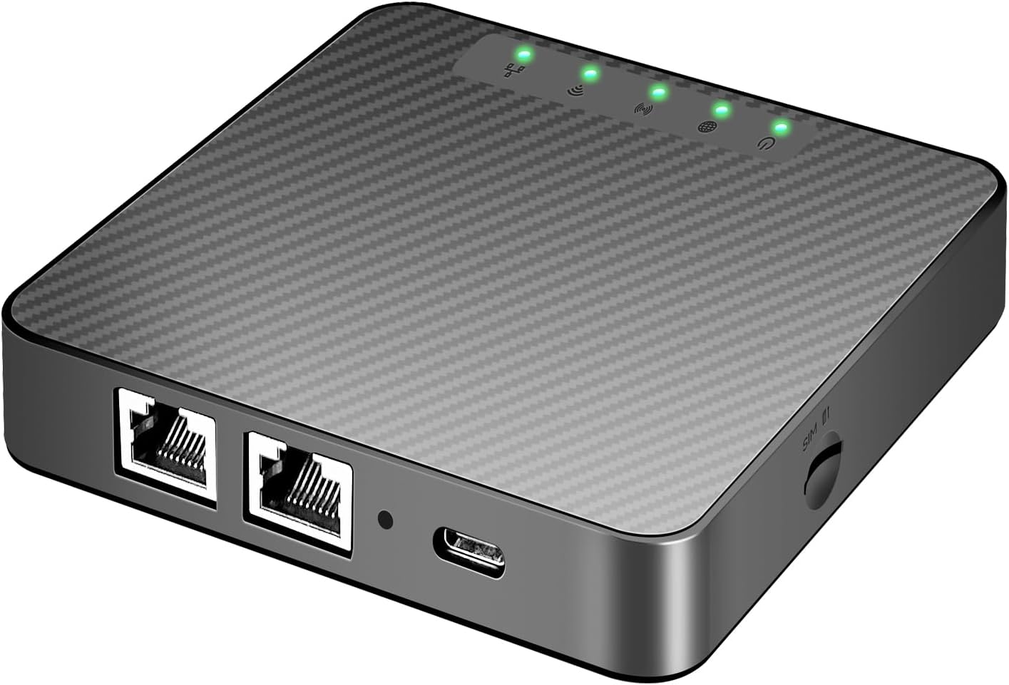 Generico T-CPE301K Mobiler 4G LTE Router, SIM, 300 Mbps, USB-C, WPA3, Plug & Play, 2x Gigabit Ethernet, integrierte Antenne, bis 200 m² WLAN