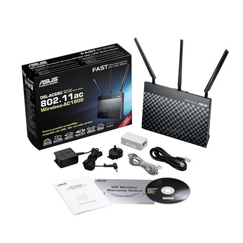 ASUS 90IG00V1-BU2G00 DSL-AC68U 1300MBPS W/L ADSL ROUTER