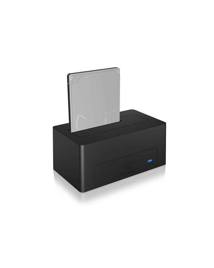 ICY BOX USB-C 3.1 Festplatten DockingStation für 2,5 Zoll und 3,5 Zoll HDD und SDD, USB 3.1 (Gen 2) Type-C Anschluss, schwarz