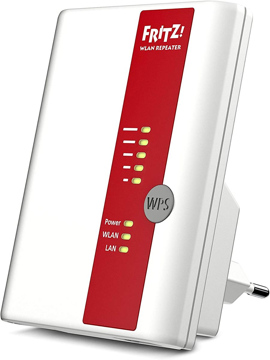 AVM FRITZ!WLAN Repeater 450E (450 Mbit/s, Gigabit LAN, WPA2), weiß, deutschsprachige Version