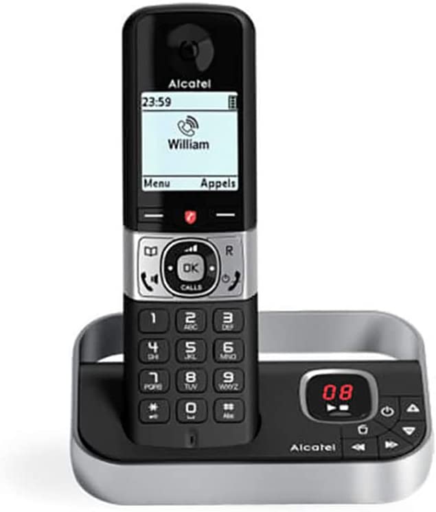 Alcatel Teléfono inalámbrico DECT F890 Voice Negro/Plata
