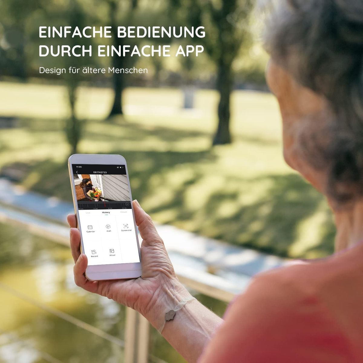 BOIFUN CAM41 2K Außen-Überwachungskamera, Akku 10400mAh, Kabellos WLAN, Doppelantenne, PIR-Bewegungsmelder, 110dB Alarm, Farbnachtsicht 20m, 4MP