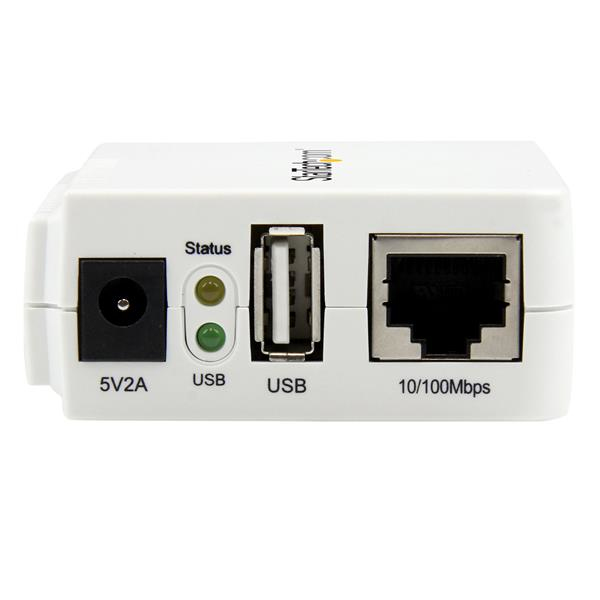 StarTech.com 1 Port USB WLAN N 802.11 b/g/n Printserver 10/100 Mb/s Ethernet Anschluss