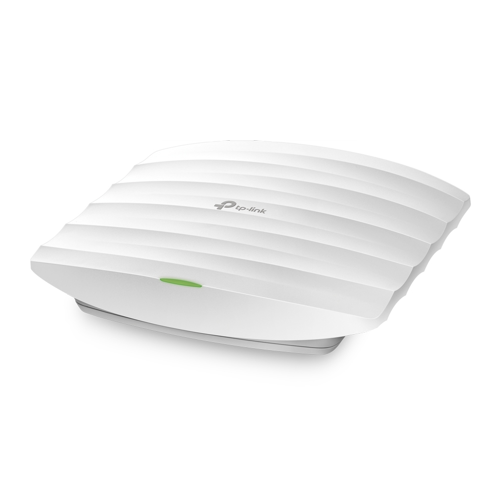 TP-Link EAP110 N300 WLAN Access Point (300Mbit/s 2,4GHz mit 2*2-MIMO,unterstützt passives PoE, große Reichweit, wetterfestes Gehäuse) weiß Accesspoint zur Deckenmontage + Passive PoE Single V4