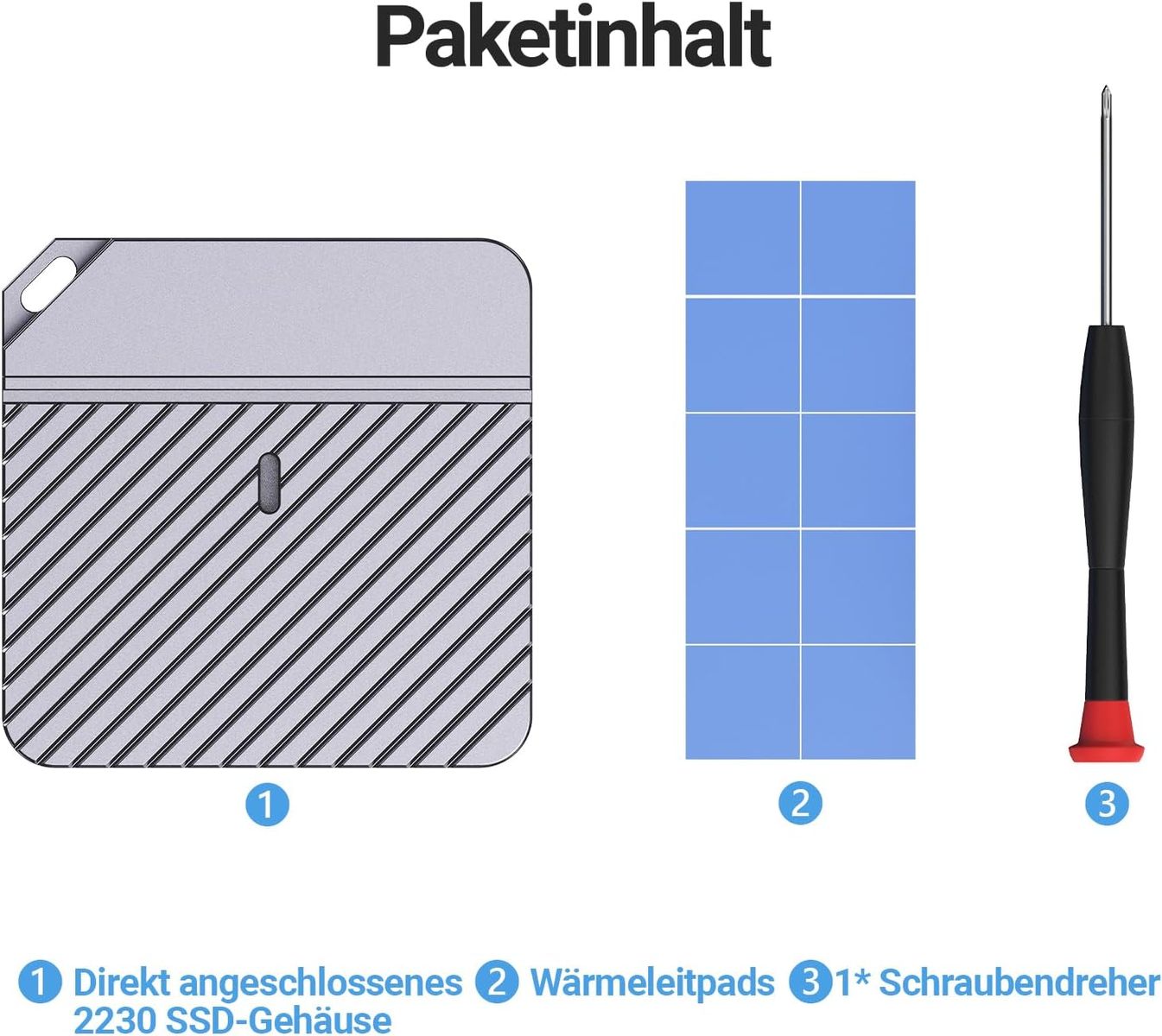 JEYI Nur 2230 nvme ssd m.2 gehäuse, direkt angeschlossenes kabelloses USB C 10 Gbit/s M.2 NVMe SSD-Gehäuseadapter, max. 2230 ssd 2tb – i9 Zebra 2230C