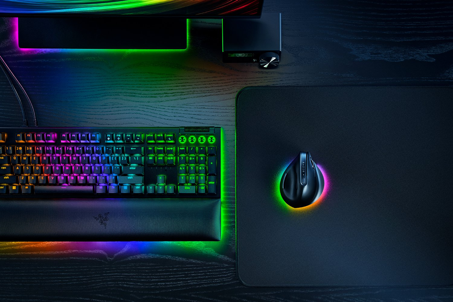 Razer Pro Click V2 Vertical Maus Universal rechts RF Wireless + Bluetooth + USB Type-C Optisch 30000 DPI
