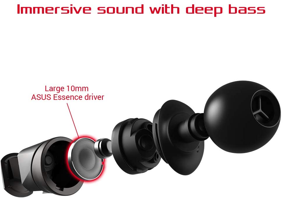 Asus ROG Cetra in-ear gaming headphones with Active Noise Cancellation (ANC), 10 mm ASUS Essence drivers and USB-C connector