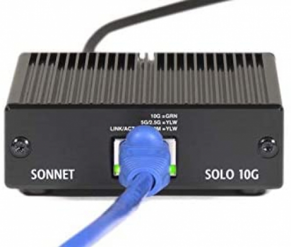 SoNNeT Technologies Solo 10 G Thunderbolt 3 to Ethernet 10 Gbase Adapter Black