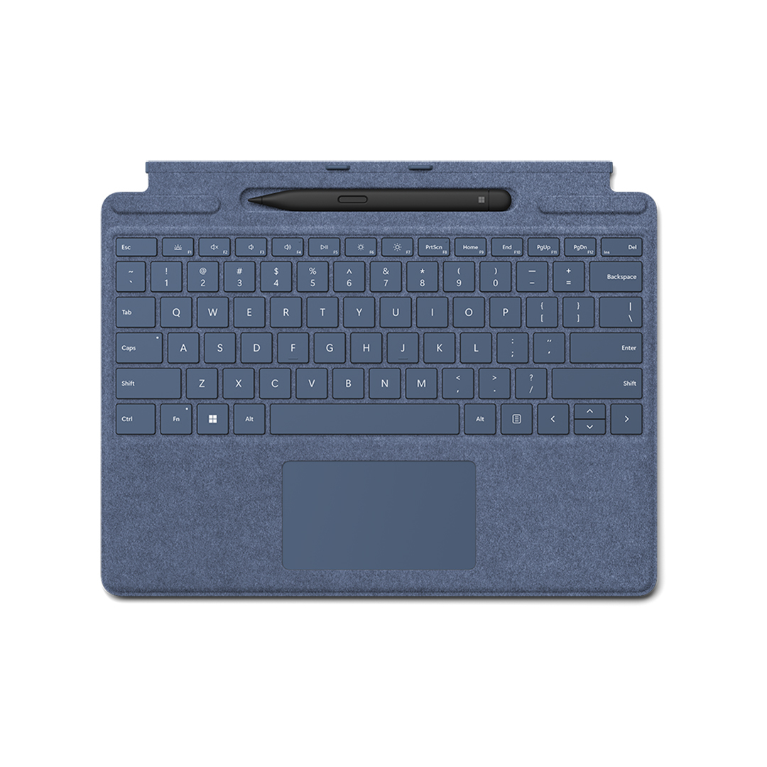 Microsoft 8X6-00100 Tastatur fu00fcr Mobilgeru00e4te Microsoft Cover port Blau - (FRA Layout - AZERTY)