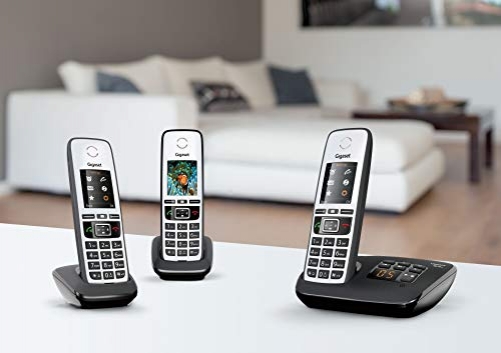 GIGASET A670A Telefono Cordless Trio Display a colori Nero/Grigio Chiaro IT