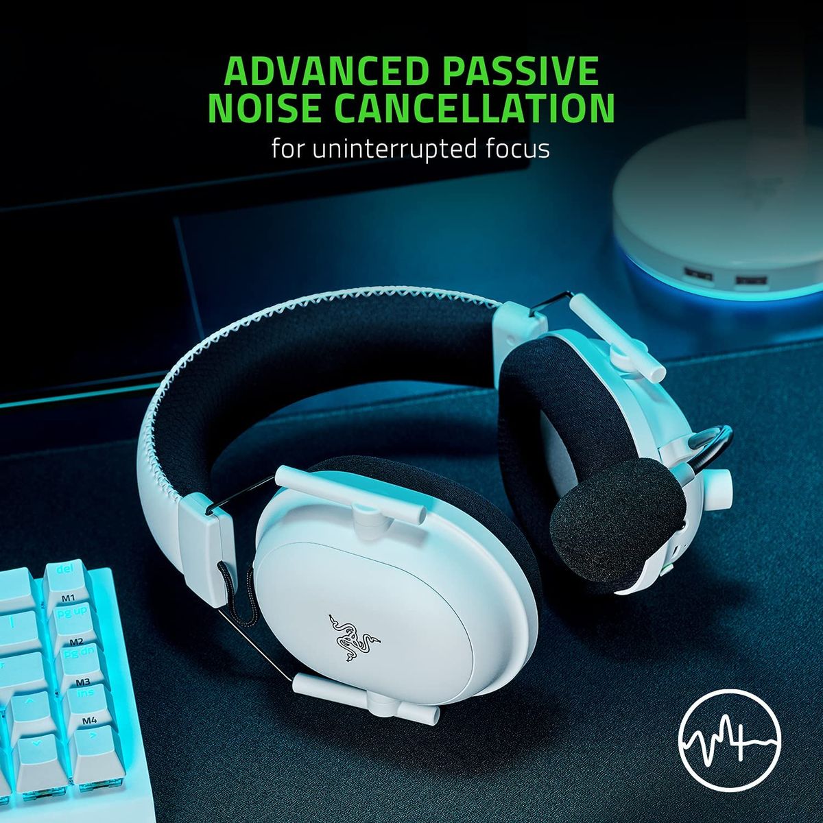 Razer BlackShark V2 Pro 2020 Gaming Headset Wireless RF + 3.5mm Virtual 7.1 Surround-Sound for PC Mercury