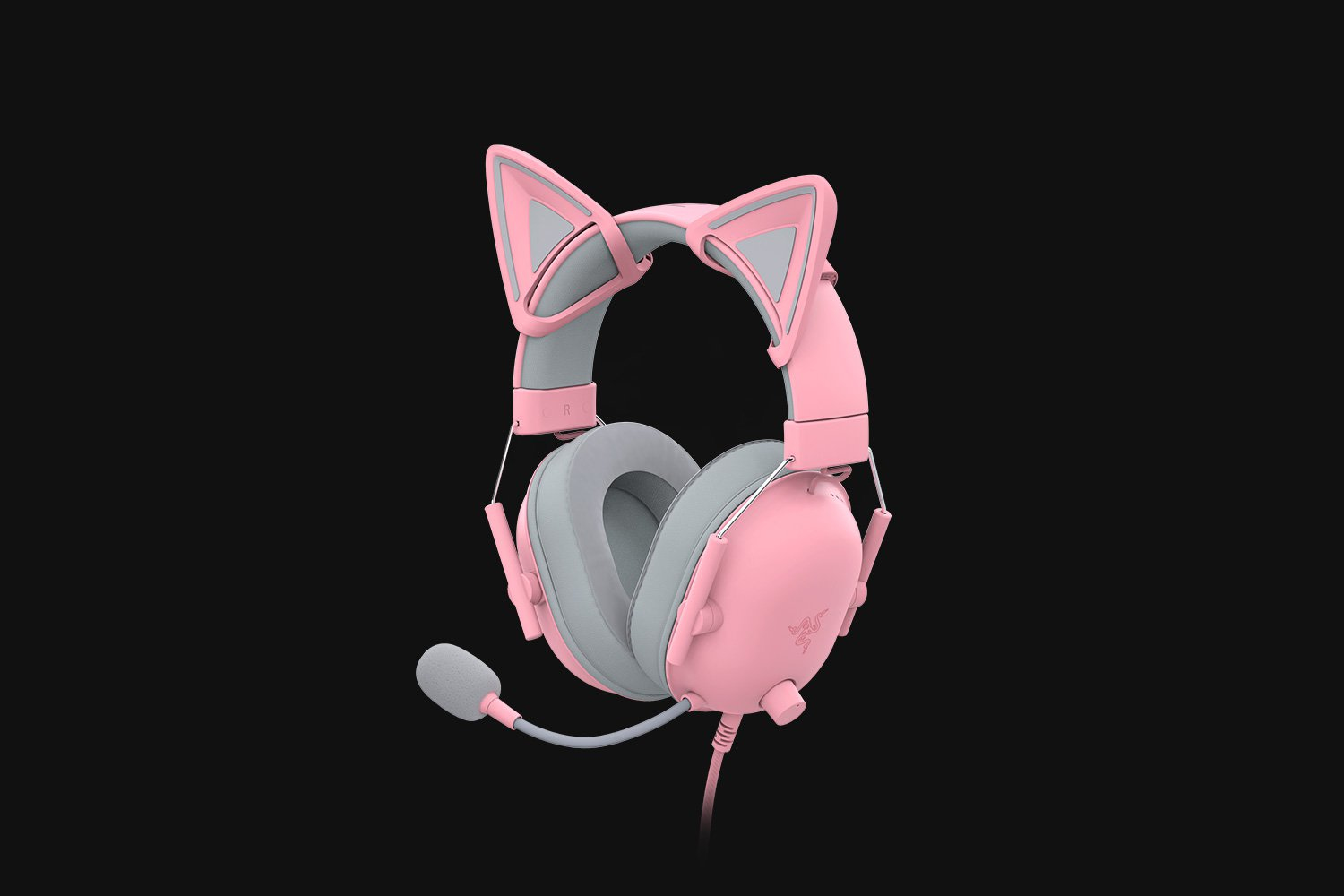 Razer Kitty Ears V2 Clip-on Kitty Ears für Headsets, Universelle Passform, verstellbare Bänder, 26 g, Silikon, Pink Quartz
