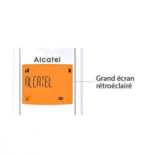 Alcatel F530 DECT-Telefon Grau, Weiß / Grey, White Anrufer-Identifikation - Plug-Type C (EU) (FR Version)