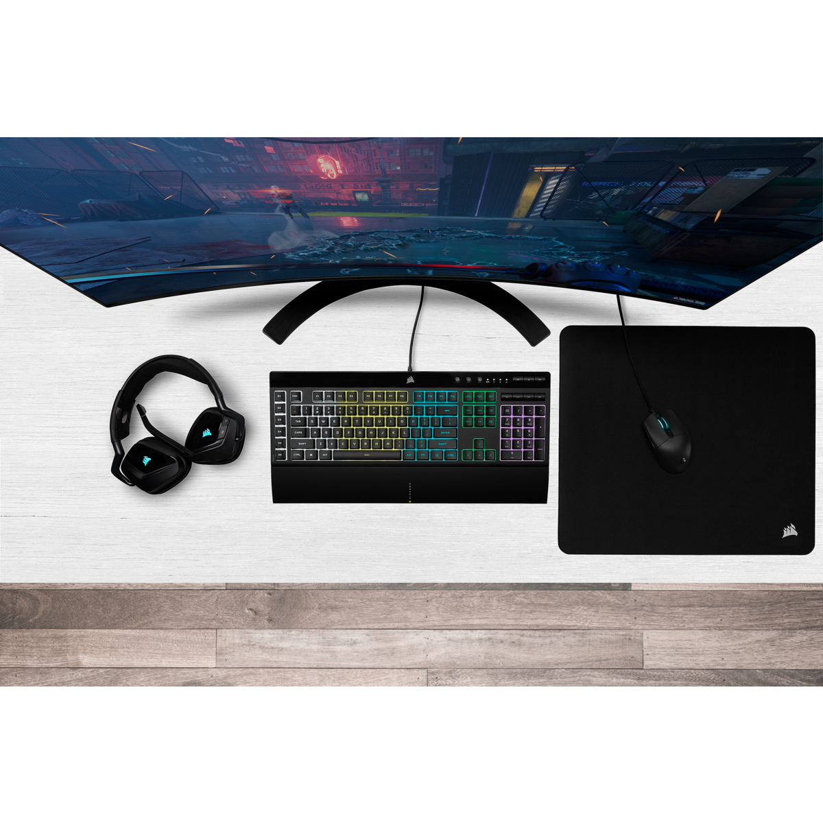 Corsair K55 RGB PRO Tastatur Gaming USB Schwarz - (DEU Layout - QWERTZ)