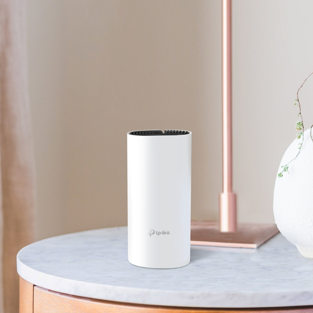 TP-Link Deco E4 Mesh Wi-Fi System AC1200 Dual Band WLAN Router & Repeater up to 130m² White 1er Pack v4.0