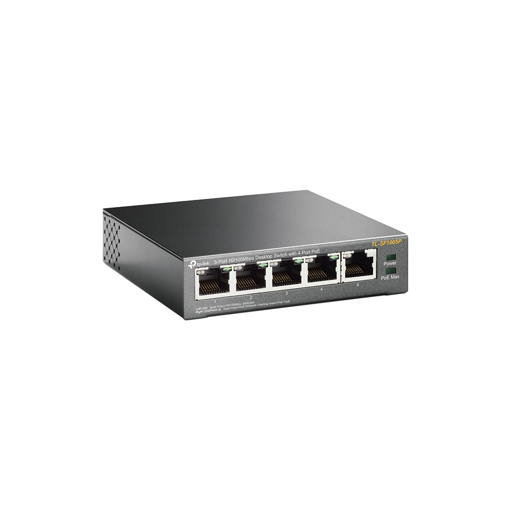 TP-Link TL-SF1005P Netzwerk-Switch Unmanaged Fast Ethernet (10/100) Power over Ethernet (PoE) Schwarz V2