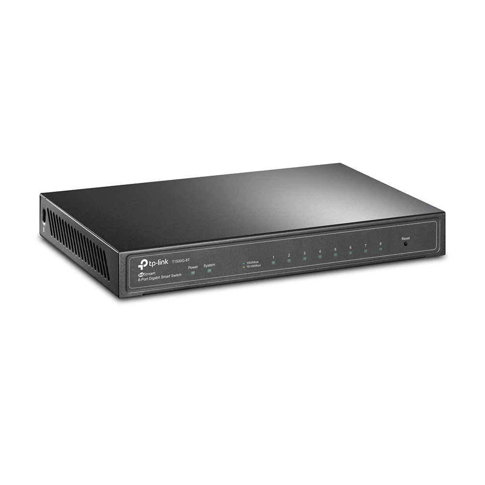TP-Link T1500G-8T (TL-SG2008) Managed L2/L3/L4 Gigabit Ethernet (10/100/1000) Power over Ethernet (PoE) Schwarz