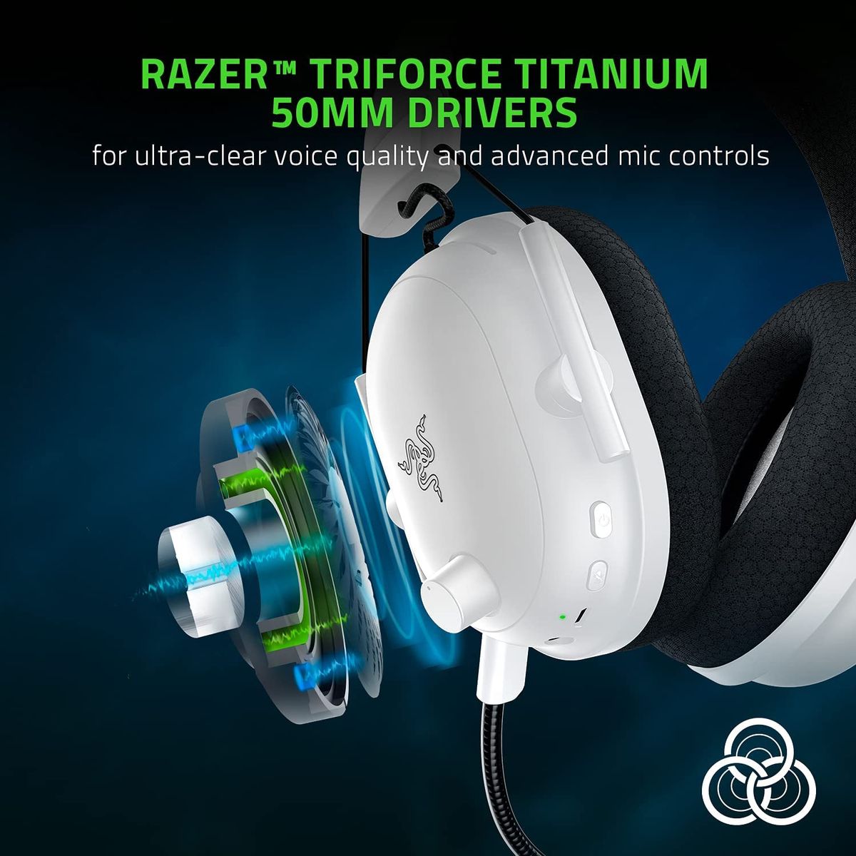 Razer BlackShark V2 Pro 2020 Gaming Headset Wireless RF + 3.5mm Virtual 7.1 Surround-Sound for PC Mercury