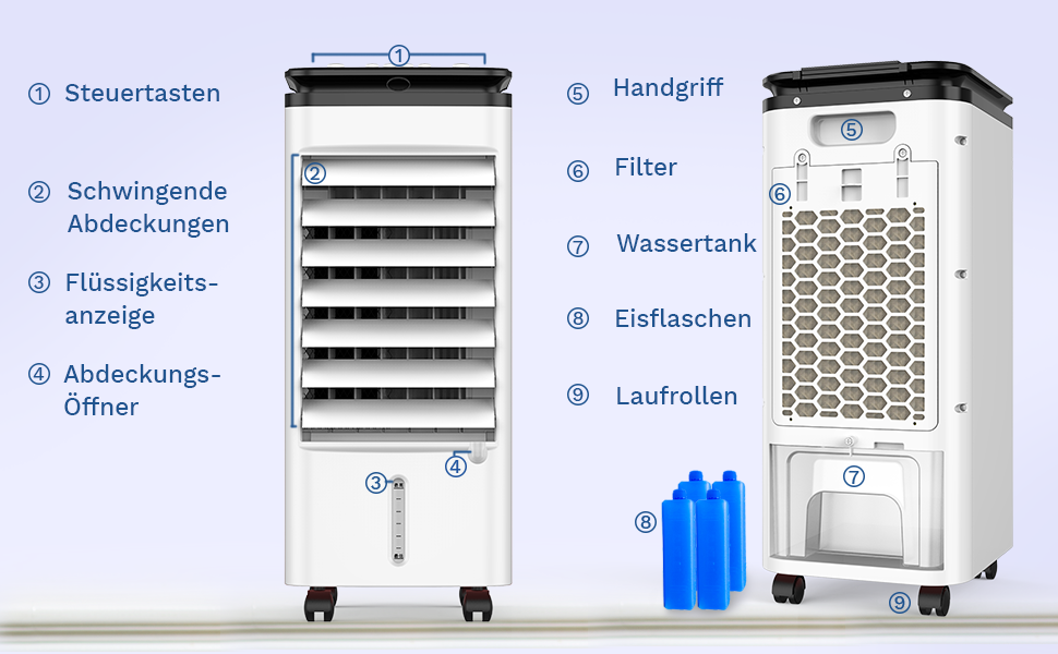 KLIM Fresh Mobile Air Conditioning Unit Evaporative Cooler Air Conditioner