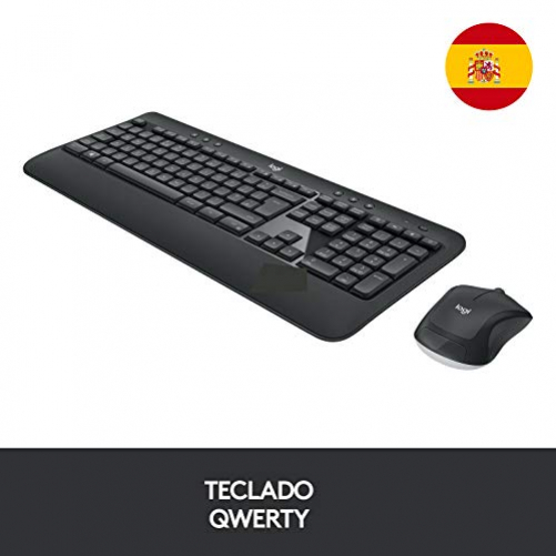 Logitech Advanced MK540 USB Deskset Tastatur Maus schwarz weiß ES-Layout