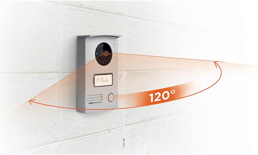 SCS Sentinel PVF0040 Drahtgebundene Video-Türsprechanlage Komplettset 4,3-Zoll Touchscreen, 2-Draht, wetterfest, Weiß, EU Stecker
