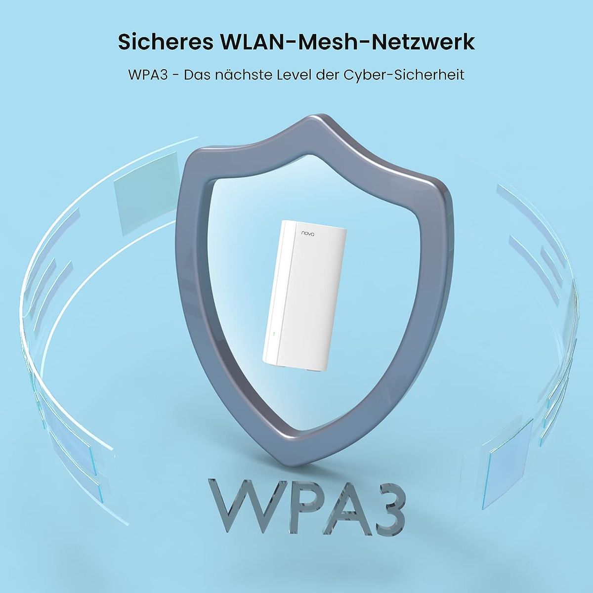 Tenda Nova MX12 Mesh WLAN WiFi 6 System - AX3000 Dual Band WLAN Mesh System - Reichweite bis zu 260m² & 160 Geräte - 3X Gigabit Port - Ersetzt WLAN Router & Repeater - Kompatibel mit Alexa - 1er-Pack 1er Pack MX12