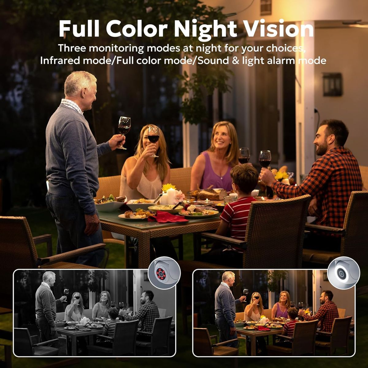 litokam Überwachungskamera Aussen, 4MP WLAN Kamera Outdoor mit Bewegungserkennung, Zwei-Wege-Audio, 360° PTZ Kamera überwachung aussen, WLAN Überwachungskamera Außen für Babyphone mit Alexa 1 Stück-2.4Ghz Weiß