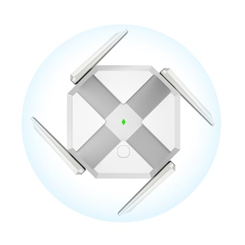 Cluvox Cluvox WiFi Repeater, 1200 Mbps, Dual-Band 2,4/5 GHz, 4 Antennen, Weiß