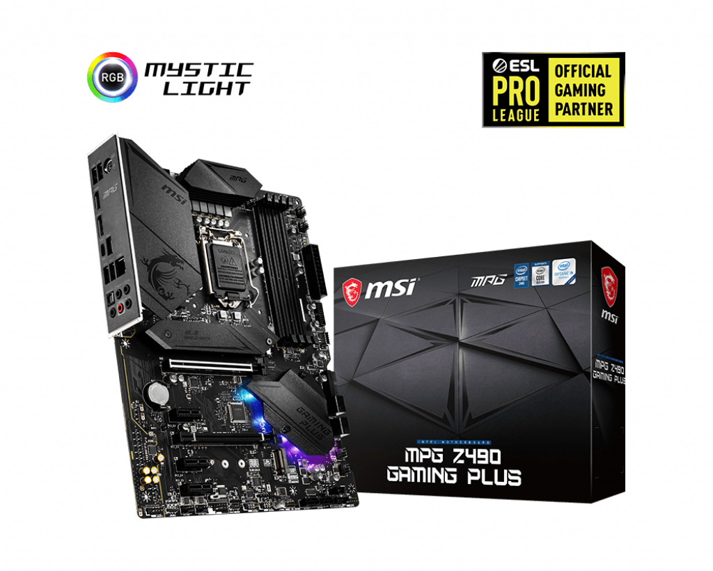 MSI MPG Z490 GAMING PLUS Motherboard Intel Z490 LGA 1200 ATX