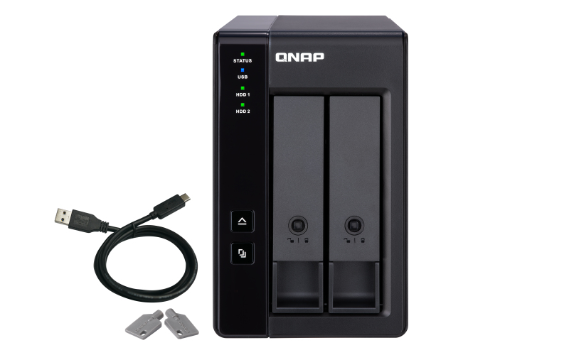 QNAP TR-002 Speicherlaufwerksgehäuse HDD / SSD-Gehäuse Schwarz 2.5/3.5"