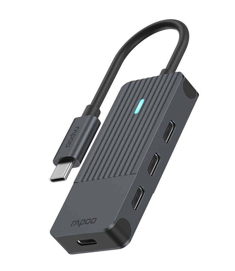 Rapoo UCH-4002 USB-C auf USB-C Hub 4x USB-C Datenports Aluminium v1.0