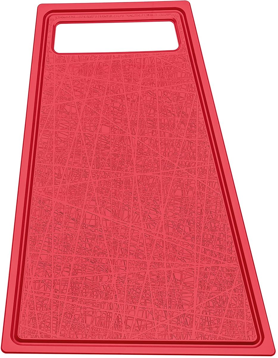 koziol Cutting Board Kant, plastic, solid raspberry red, 42.2 x 27.4 x 2 cm