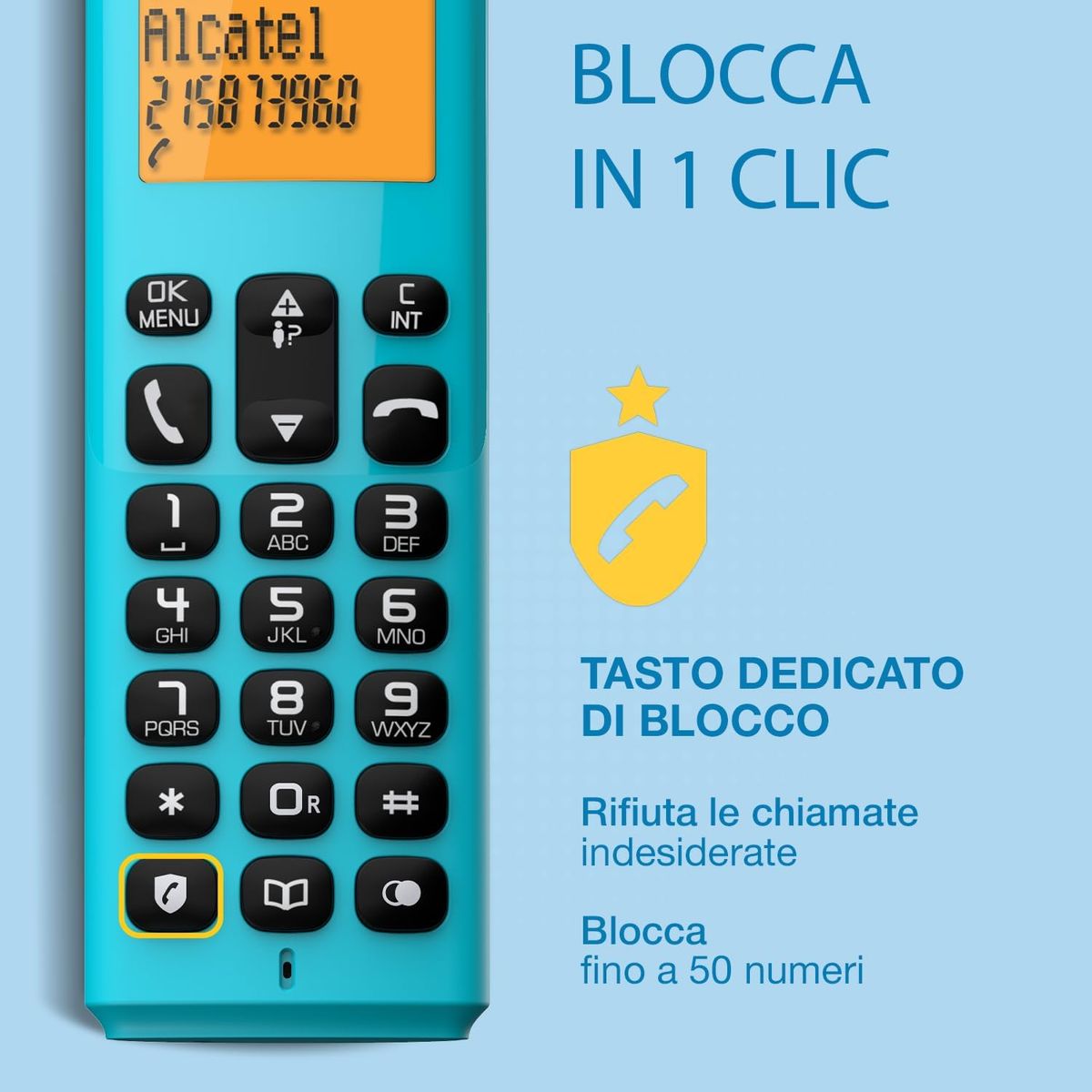 Alcatel E160 DECT-Telefon Anrufer-Identifikation Schwarz, Grün