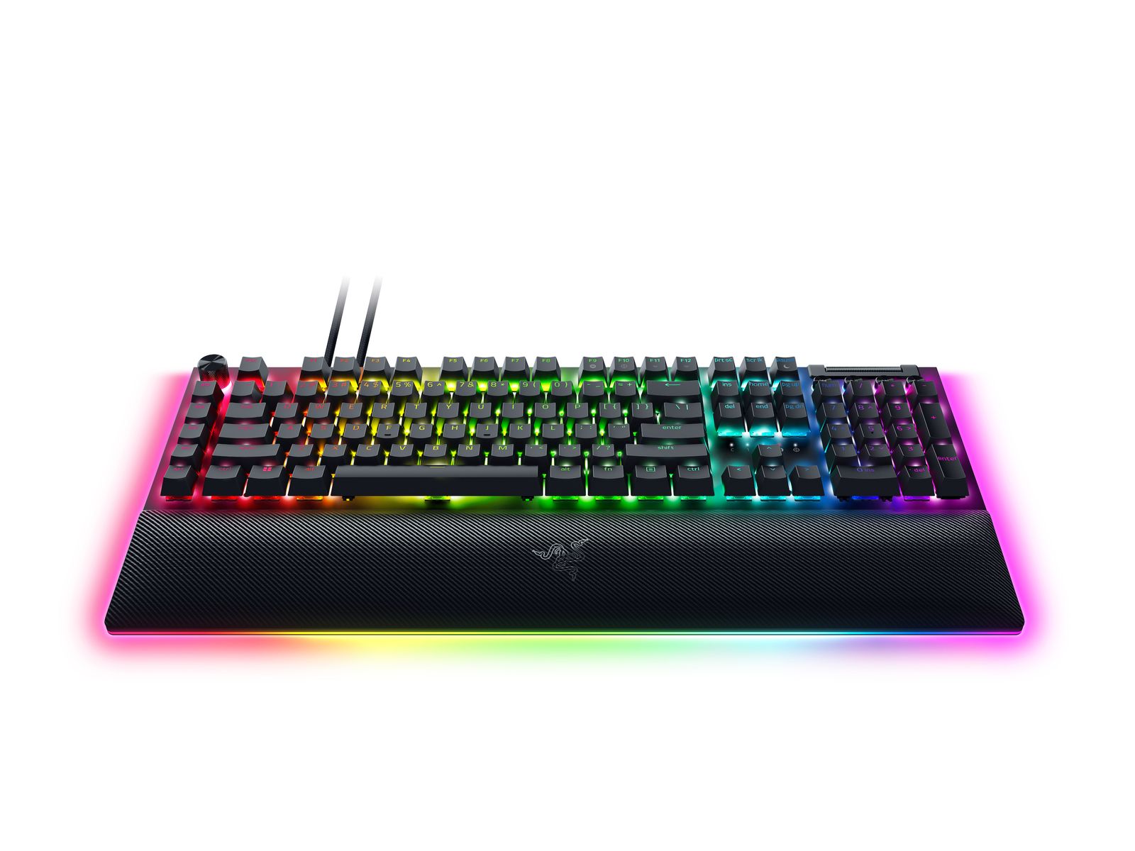 Razer BlackWidow V4 Pro Gaming Keyboard 8 Macro Keys Media Buttons Command Dial Yellow Switches Chroma RGB USA Layout QWERTY ISO