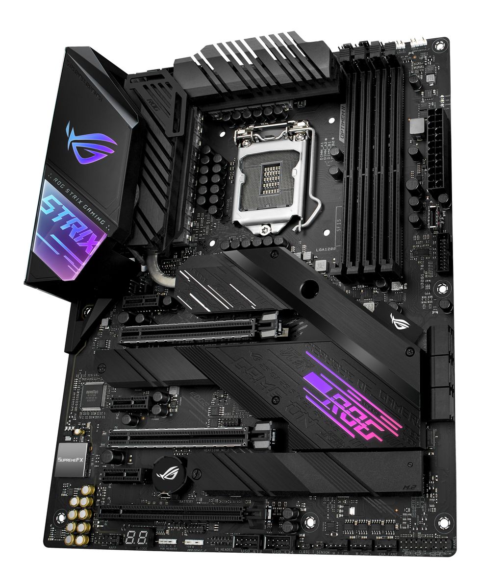 ASUS ROG Strix Z490-E Gaming 90MB12P0-M0MAY0 Mainboard ATX LGA1200 Intel Z490, DDR4 128GB, WLAN, Bluetooth 5.1, 2.5GbE, M.2, SATA III, UEFI