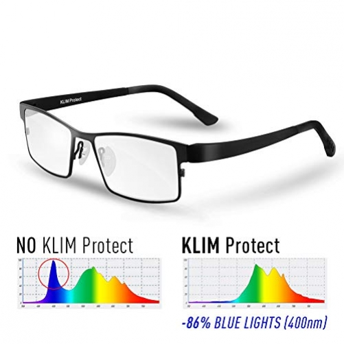 Klim Protect Blaulichtfilter Gaming Brille für PC Smartphone Tablet TV