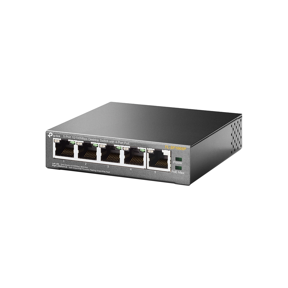 TP-Link TL-SF1005P Netzwerk-Switch Unmanaged Fast Ethernet (10/100) Power over Ethernet (PoE) Schwarz V2