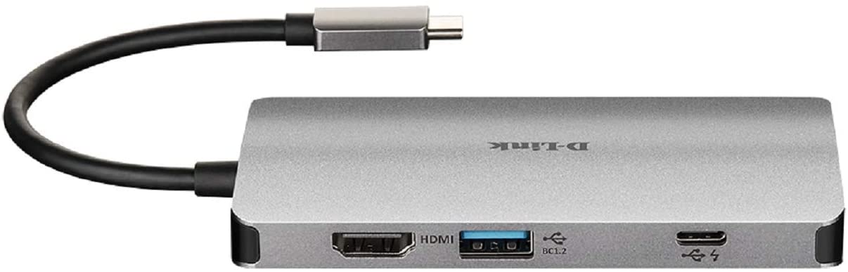 D-Link DUB-M810 8in1 USB C Hub USB C Adapter mit HDMI 4K und 1080p 2X USB3/USB2 Netzwerkanschluss 1Gbps SD- und microSD-Kartenleser, 1x USB C Lade/Daten bis 100W USB-C 8-in-1 (HDMI/Kartenleser/RJ45/USB 3.0/USB C)