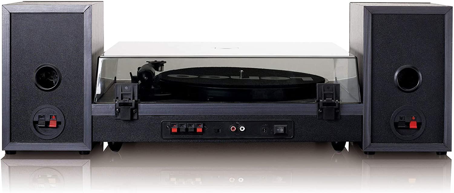 Lenco LS-300 2 RMS x Bluetooth Lautsprechern W 10 Auto- Plattenspieler externen Riemenantrieb Hi-Fi