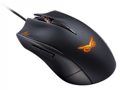 ASUS STRIX Claw Ergonomische Optische 5.000 DPI Gaming Maus schwarz/orange