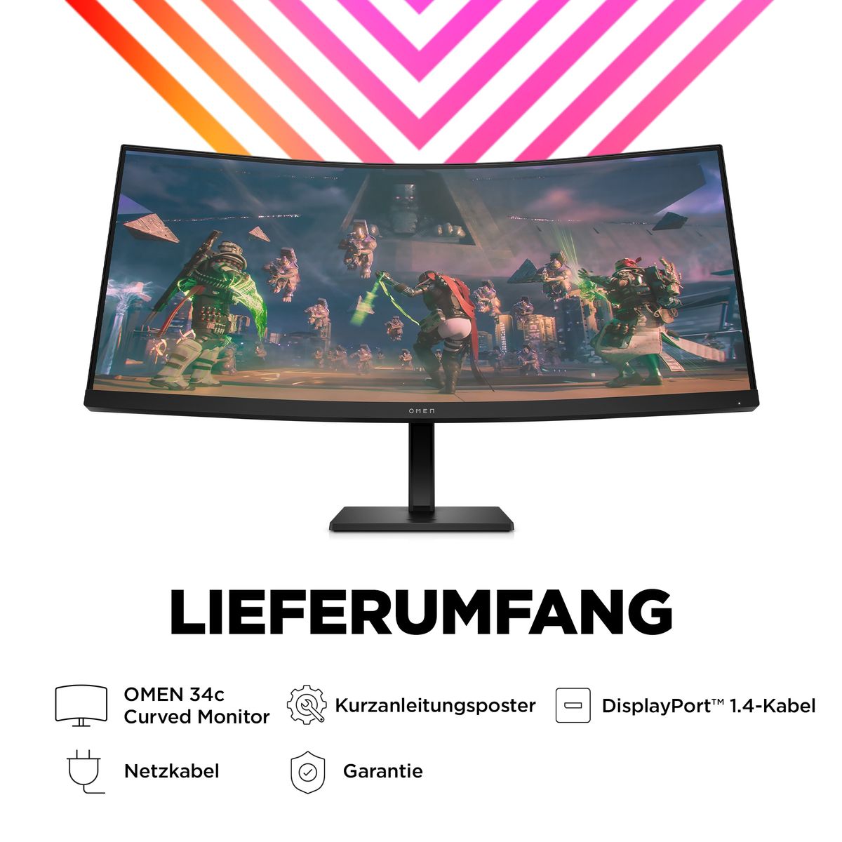 OMEN by HP 34 Zoll WQHD 165 Hz Curved Gaming-Monitor – OMEN 34c