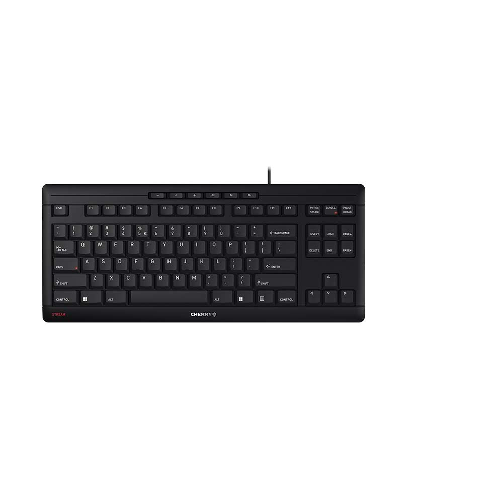 CHERRY STREAM KEYBOARD TKL Tastatur Universal USB Schwarz - (USA Layout - QWERTY)