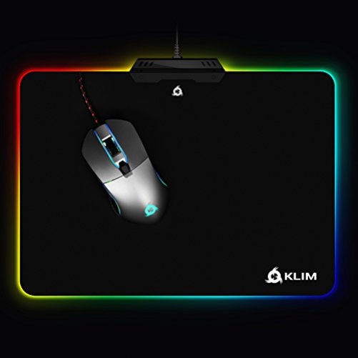 Klim RGB Chroma Büro Mauspad mit Hintergrundbeleuchtung 350x263x12mm