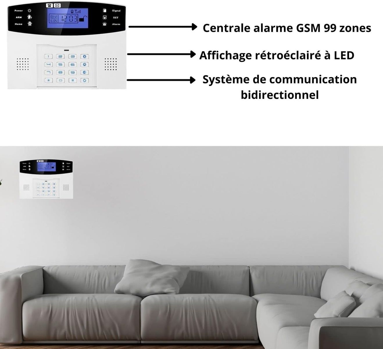 LIFEBOX - LBXEvolutionkitmaison Alarmanlage, GSM, kabellos, 99 Zonen, Lifebox Evolution – Set für Zuhause – Weiß