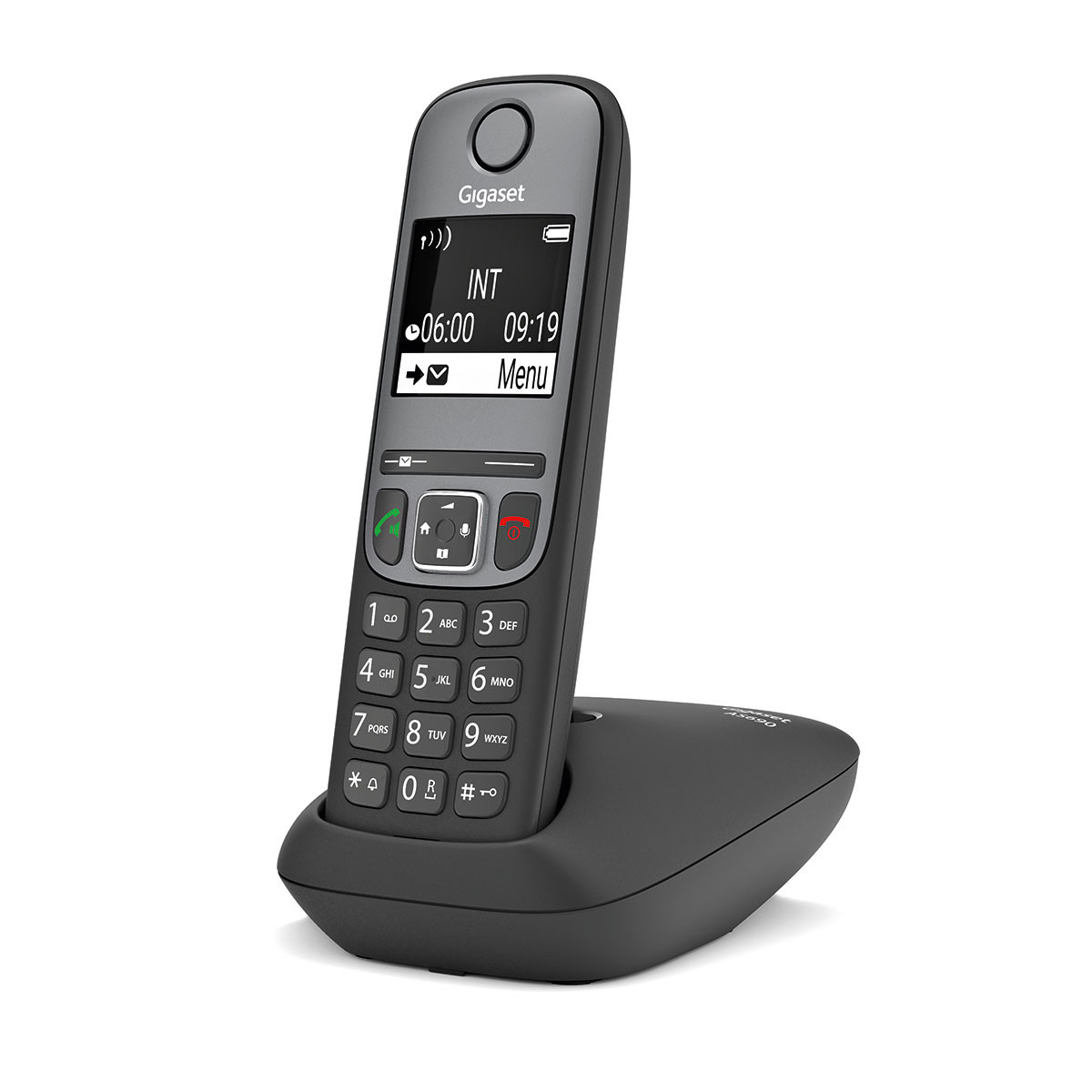 Gigaset AS690 Analoges/DECT-Telefon Anrufer-Identifikation Schwarz, Grau IT